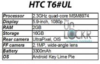 HTC T6: rumores de un phablet de 5,9 pulgadas a 2,3GHz
